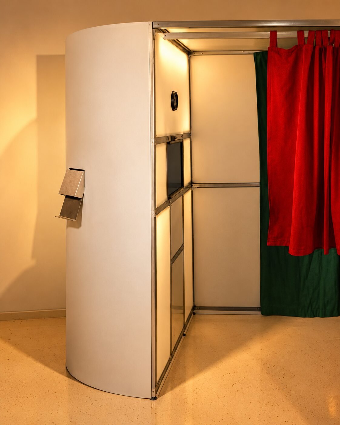 Cabina de fotomatón clásico para bodas